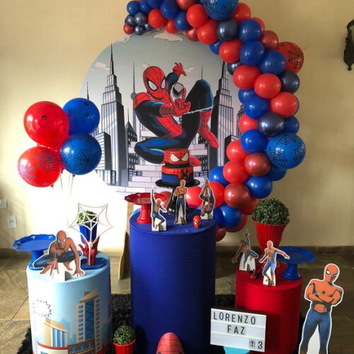 Mesa de Decoração Homem Aranha - Aluguel