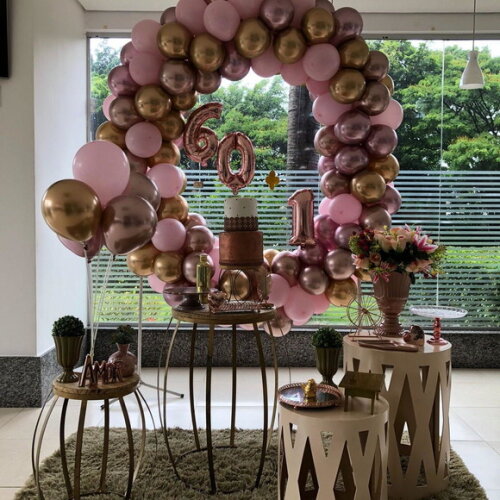 Mesa de Decoração Idade Adulto- Rose Gold - Aluguel