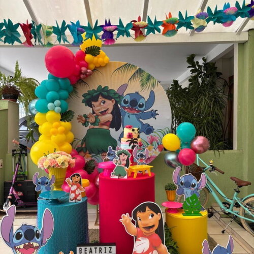 Mesa de Decoração Lillo e Stitch - Aluguel