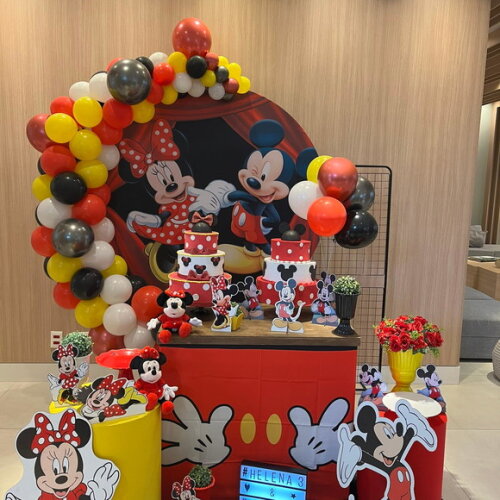 Mesa de Decoração Mickey e Minnie - Aluguel