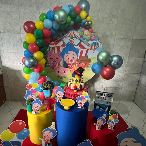 Mesa de Decoração Palhaço Plim Plim - Aluguel