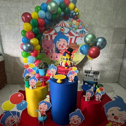 Mesa de Decoração Palhaço Plim Plim - Aluguel