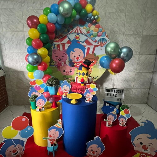 Mesa de Decoração Palhaço Plim Plim - Aluguel