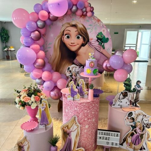 Mesa de Decoração Rapunzel/ Enrolados - Aluguel