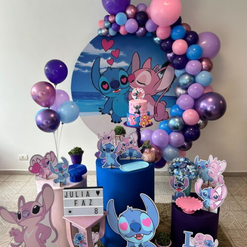 Mesa de Decoração Stitch e Angel - Aluguel