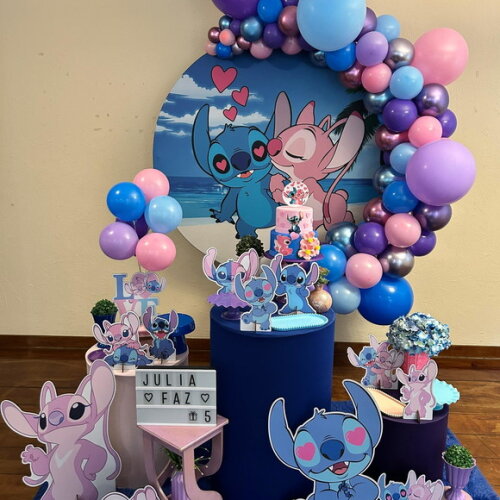 Mesa de Decoração Stitch e Angel - Aluguel