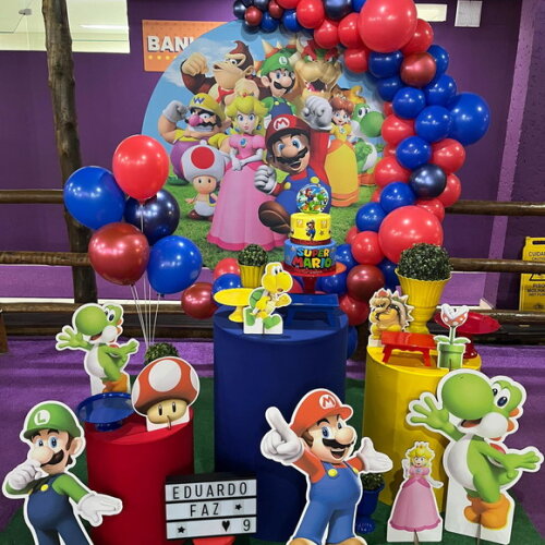 Mesa de Decoração Super Mário Bros - Aluguel