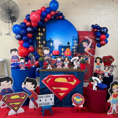 Mesa de Decoração Superman/ Super Homem Baby/cute - Aluguel