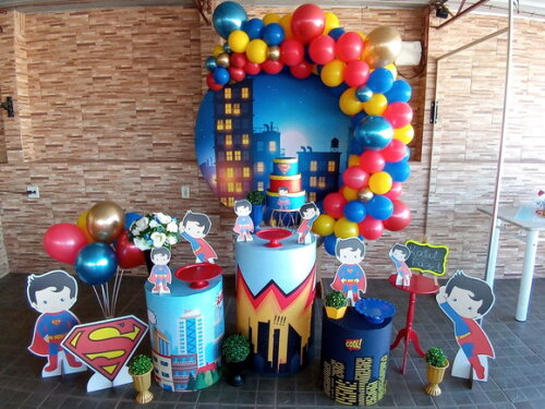 Mesa de Decoração Superman/ Super Homem Baby/cute - Aluguel