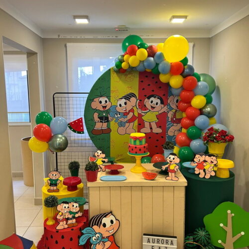 Mesa de Decoração Turma da Monica - Aluguel