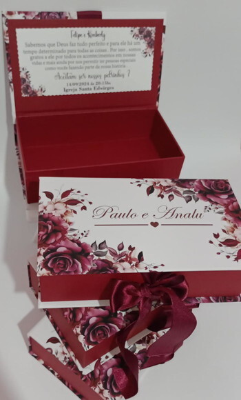 Caixa Cartonada 20 × 11.5 × 6 Padrinhos de Casamento