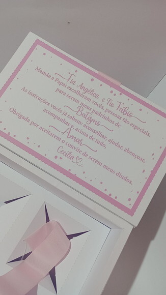 Caixa Cartonada com 2 Caneca Convite Padrinhos