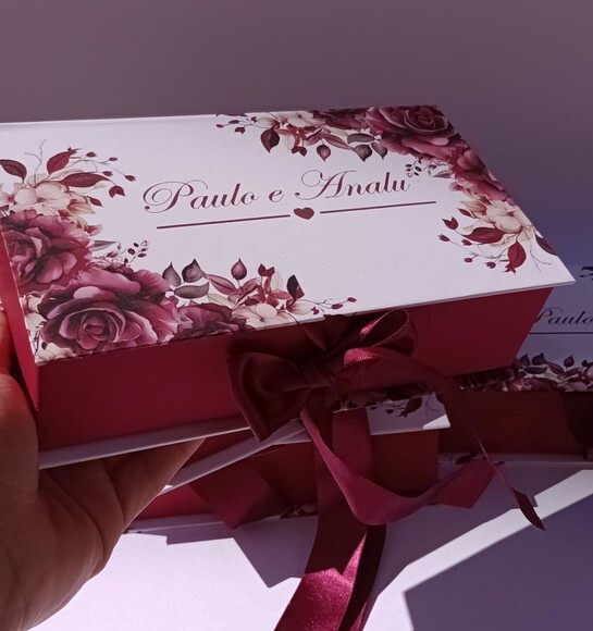 Caixa Cartonada 20 × 11.5 × 6 Padrinhos de Casamento