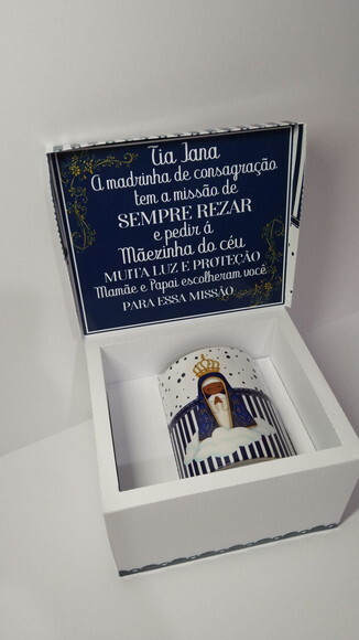Caixa Cartonada com 1 Caneca de Cerâmica Convite Padrinhos