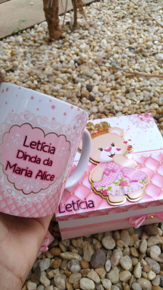 Caixa com 1 Caneca Convite Madrinha