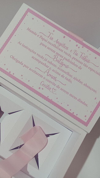 Caixa Cartonada com 2 Caneca Convite Padrinhos