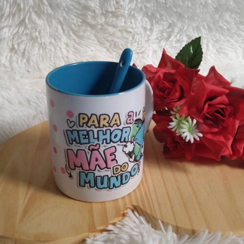 Caneca de Cerâmica com Colher