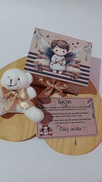 Convite Parinhos em Cartonagem