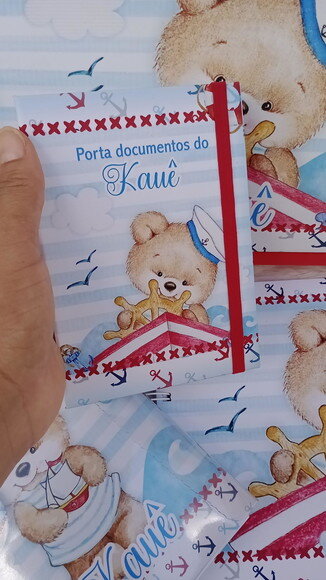 Kit Livro do Bebe Caderneta de Vacina Porta Documento +caixa
