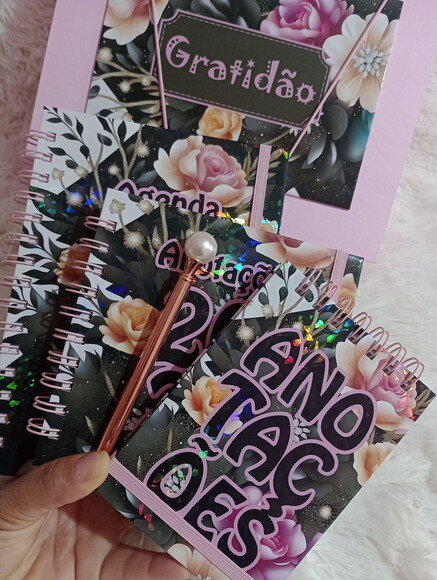 Kit Rosa Escuro e Preto
