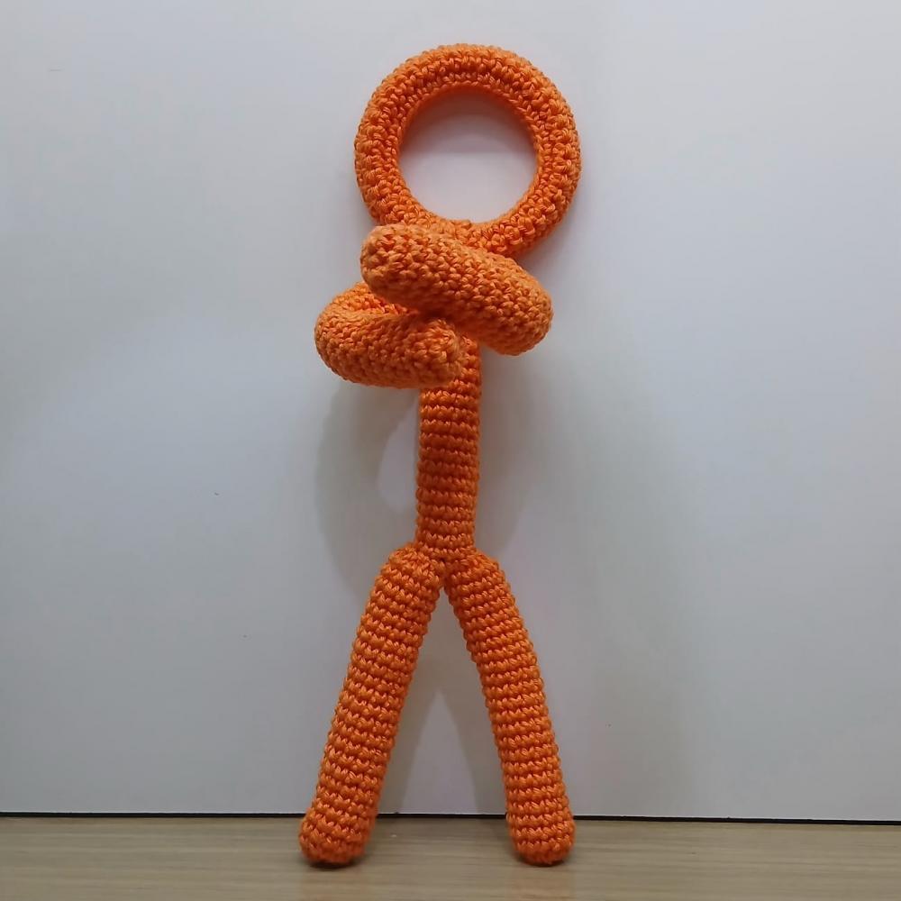 Boneco Homem Palito Amigurumi Articulado Stickman Crochê