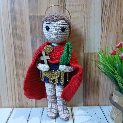 Santo Expedito Amigurumi 23cm - Pronta Entrega