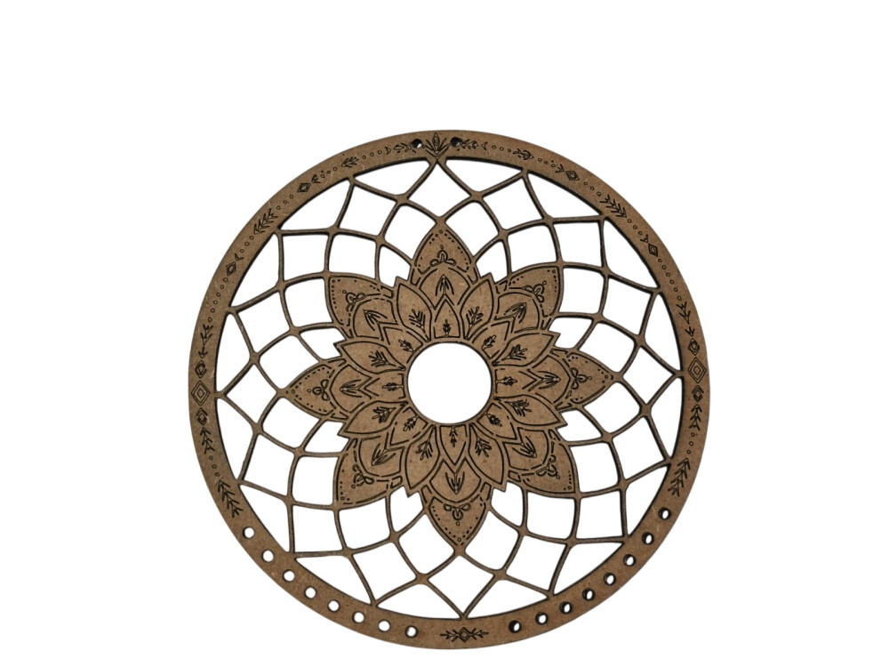 Modelo Filtro Mandala Tradicional - MDF 3mm Cru 15cm