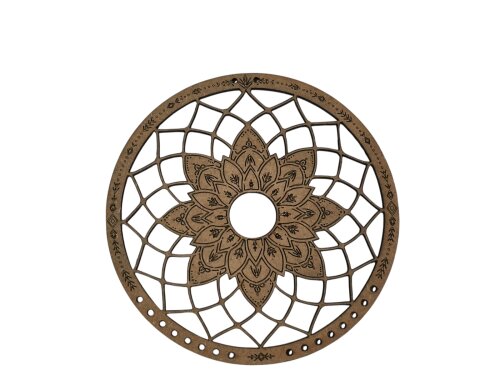 Modelo Filtro Mandala Tradicional - MDF 3mm Cru 15cm
