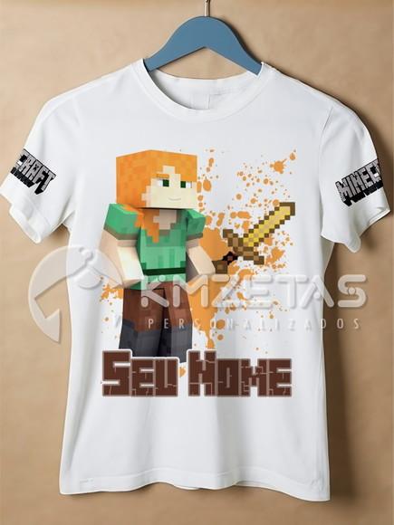 Blusa Alex Minecraft Game Infantil Adulto Personalizada