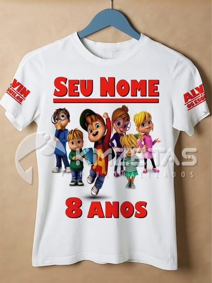 Blusa Alvin e as Esquiletes Festa Aniversário Infantil