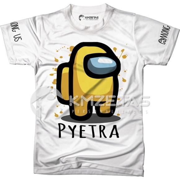 Blusa Among Us Amarelo Infantil Adulto Personalizada