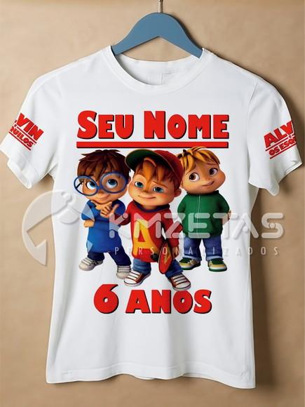 Blusa Alvin e os Esquilos Infantil Adulto Personalizada