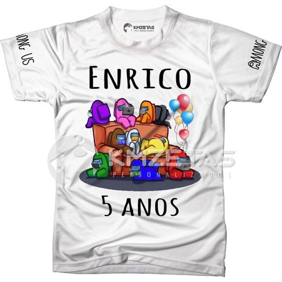 Blusa Among Us Festa Infantil Adulto Personalizada