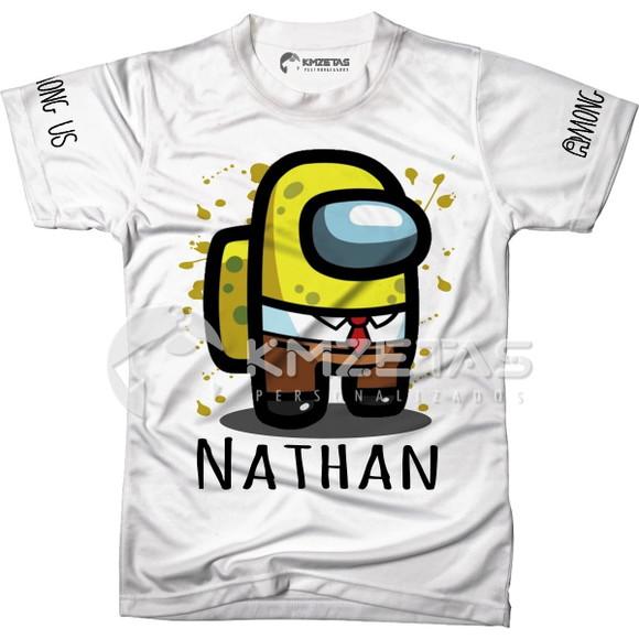 Blusa Among Us Bob Esponja Infantil Adulto Personalizada