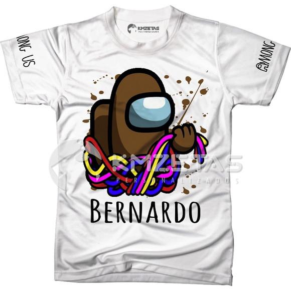 Blusa Among Us Marrom Infantil Adulto Personalizada