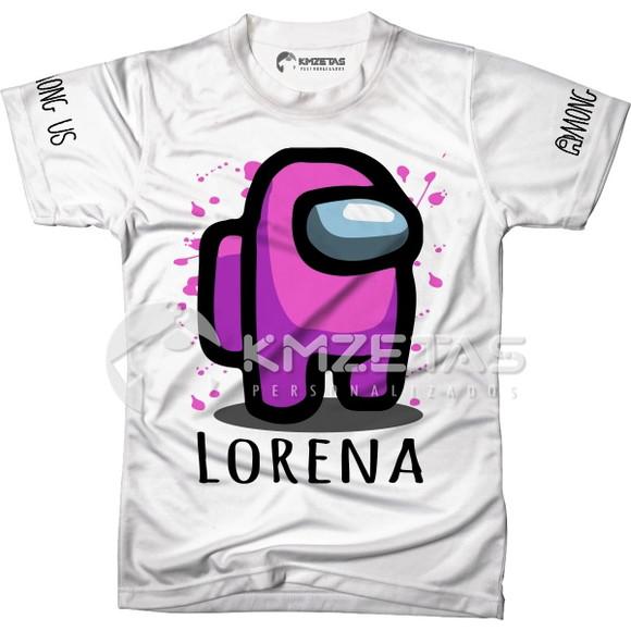 Blusa Among Us Rosa Pink Infantil Adulto Personalizada