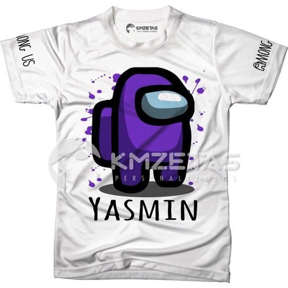 Blusa Among Us Roxo Infantil Adulto Personalizada