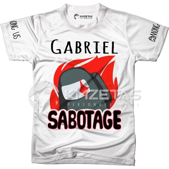 Blusa Among Us Sabotagem Infantil Adulto Personalizada