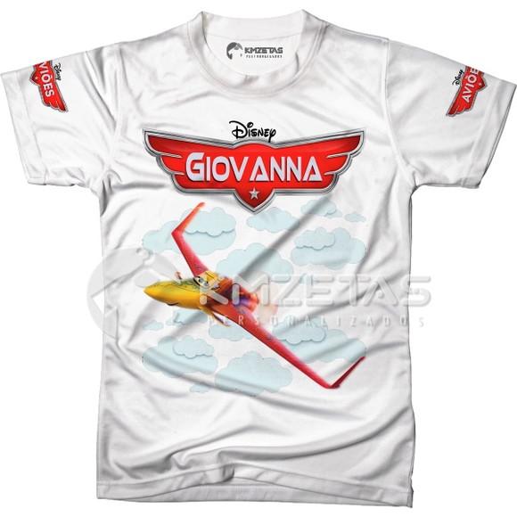 Blusa Aviões Disney Ishani Infantil Adulto Personalizada