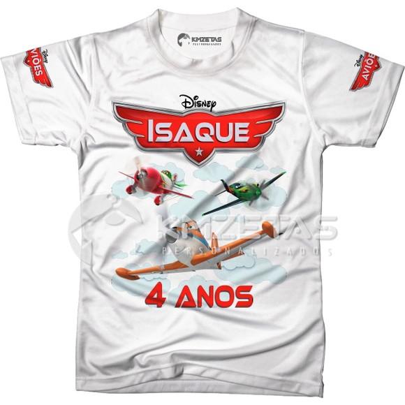 Blusa Aviões Festa Infantil Aniversário Personalizada