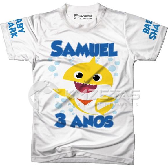 Blusa Baby Shark Festa Infantil Personalizada
