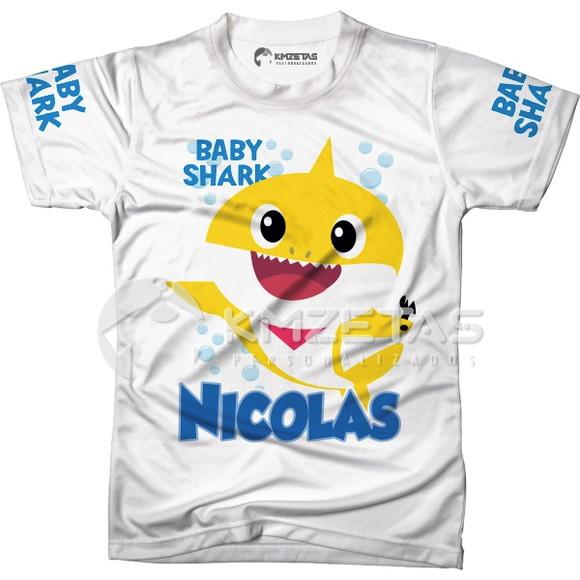 Blusa Baby Shark Infantil Personalizada