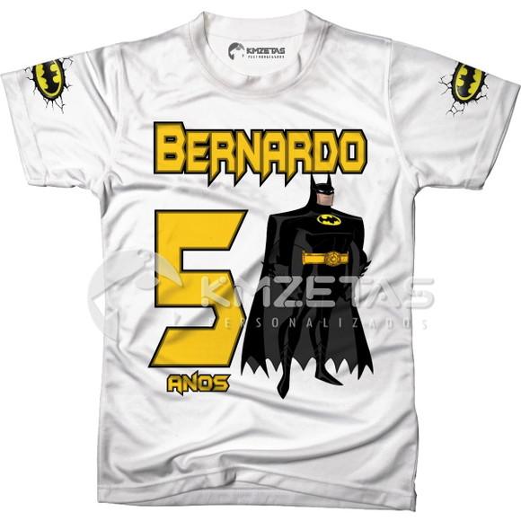 Blusa Batman Infantil Festa Aniversario Personalizada