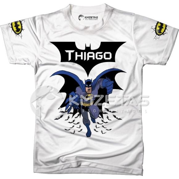 Blusa Batman Morcegos Personalizada Nome Infantil Adulto