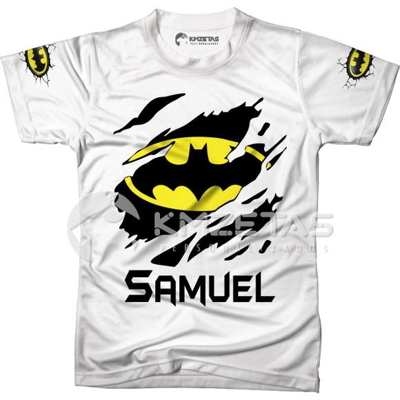 Blusa Batman Simbolo Festa Infantil Adulto Personalizada