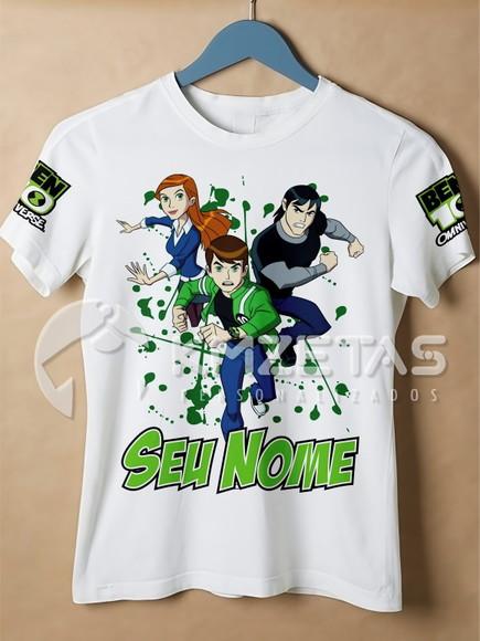 Blusa Ben 10 Alien Force Omnitrix Camisa Personalizada Ben10