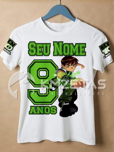 Blusa Ben 10 Festa Infantil Aniversário Personalizada Ben10