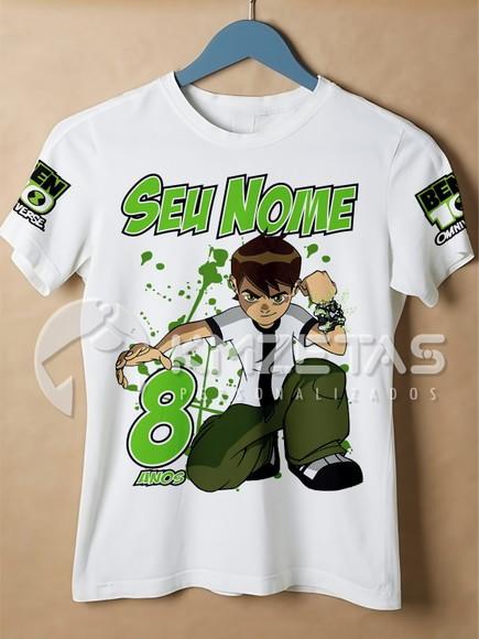 Blusa Ben 10 Festa Aniversário Niver Personalizada Ben10