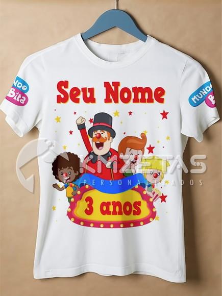 Blusa Bita Festa Infantil Circo Palhaço Camisa Personalizada