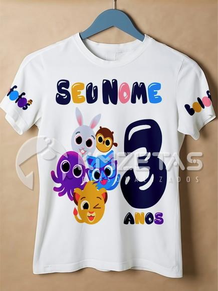 Blusa Bolofofos Festa Aniversário Infantil Personalizada